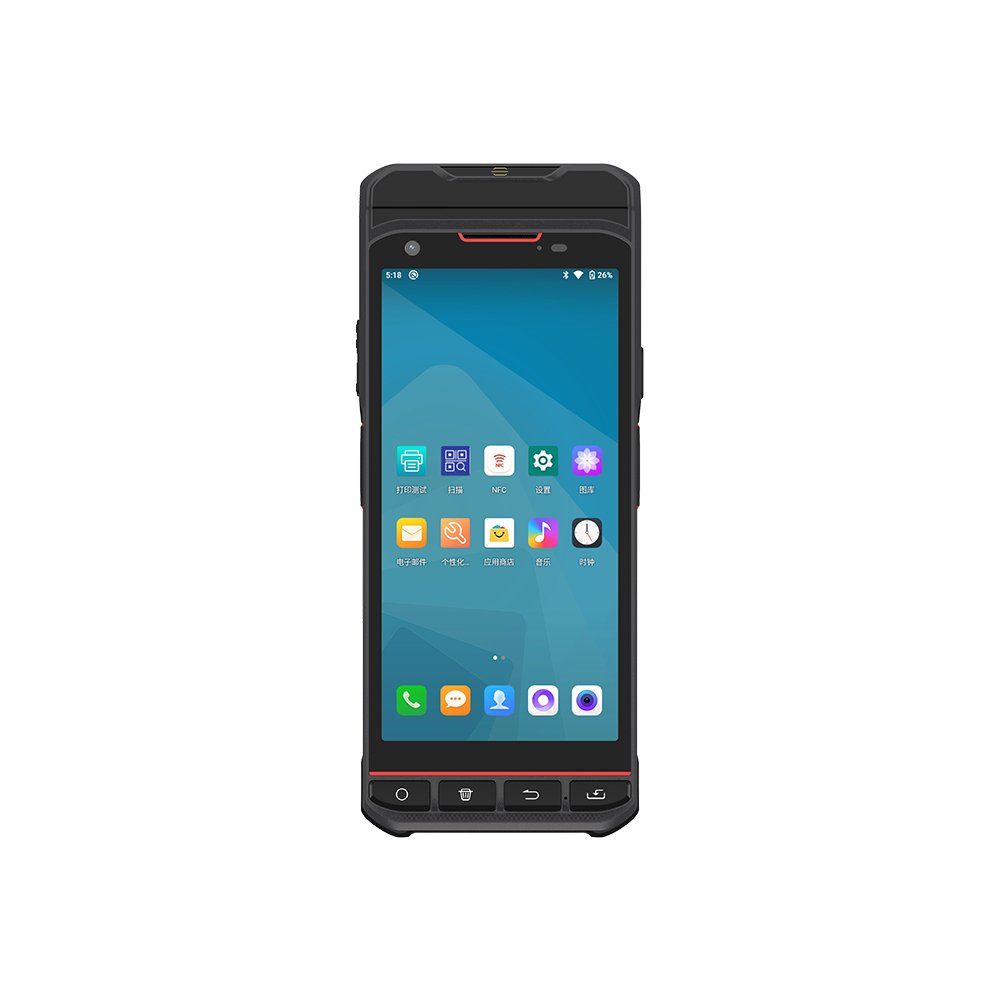 Android 13 Wireless GPRS Data Terminal Handheld 4G Rugged PDA With Label Printer Barcode Scanner HCC-S70